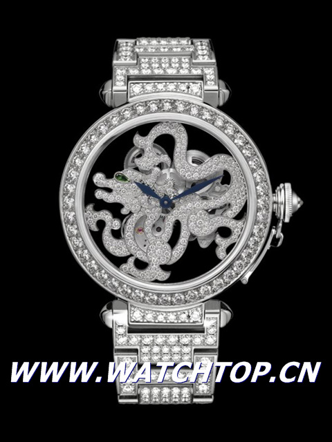 卡地亞全新Pasha de Cartier 龍形鏤空腕表 鏤空腕表 卡地亞 cartier 新表預覽  第4張