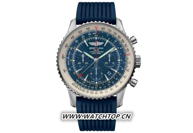 手腕上的極光藍(lán)，Breitling 最新限量款“NAVIGIER GMT”腕表登場 限量版“NAVITIMER GMT” Breitling 腕表? 新表預(yù)覽  第3張